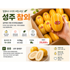 성주 참외 특과 4.5kg 중사이즈 (18~20과)
