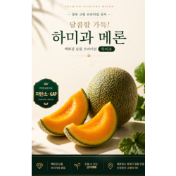 백화점 납품 브랜드 고당도 프리미엄 [하미과 멜론] 800g X 2과